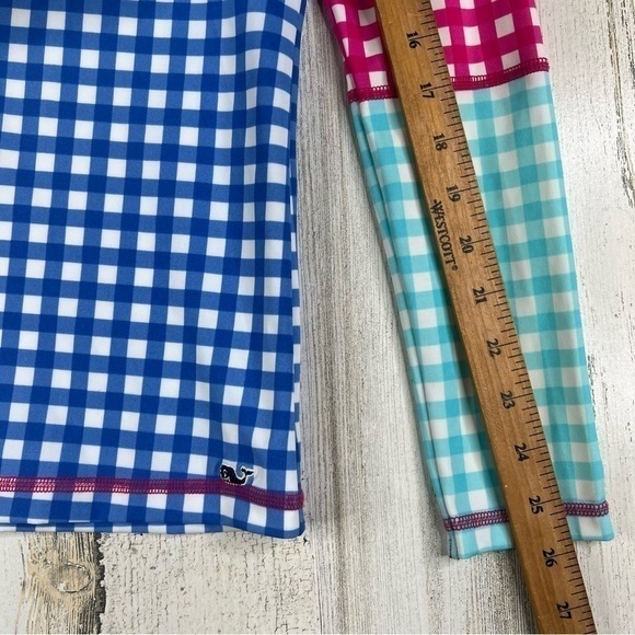Vineyard Vines Rashguard Kid Girl Swim Shirt Top Swimsuit Coverup Active Gingham - Picture 9 of 11